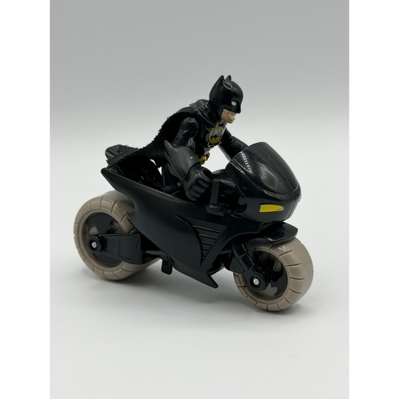 Other - Batman Action Figure with Batcycle Motorcycle Toy DC Comics Black 4 Inch